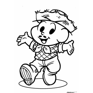O Alegre Chico Bento Pronto para Colorir