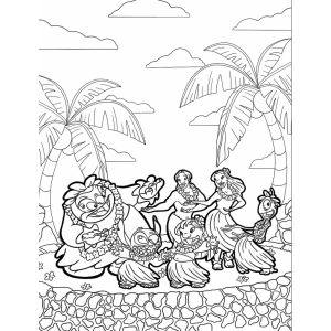 Aloha com Stitch e Amigos em Ação