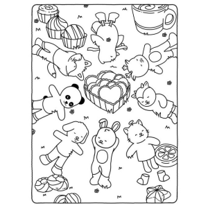 Animais Adoráveis em Cena Festiva