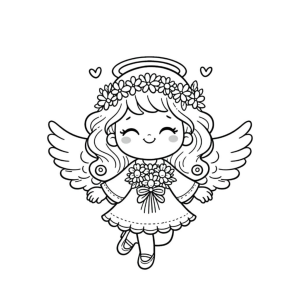 Anjinho Encantador para Colorir
