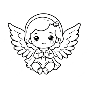 Anjinho Encantador para Colorir
