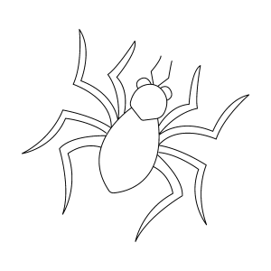Aranha de corpo redondo para colorir