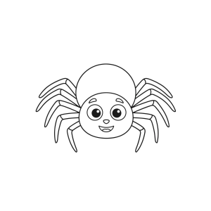 Aranhinha de patas pequenas para colorir
