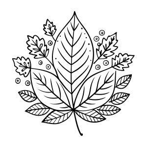 Arte Botânica para Colorir