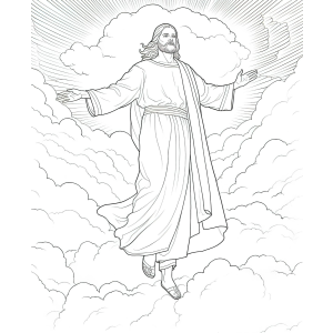 A Ascensão de Jesus nas Nuvens