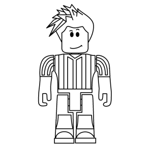Avatar clássico do Roblox de pé para colorir