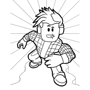 Avatar do Roblox correndo para colorir