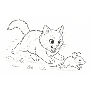 Aventura Animada de Um Gatinho e Um Camundongo