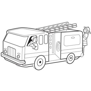 Aventura dos Bombeiros para Colorir
