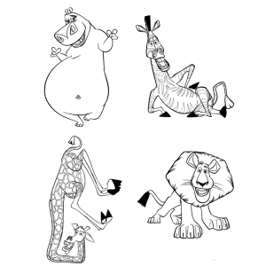 Aventura Colorida com os Amigos de Madagascar