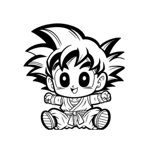 Aventura de Colorir do Bebê Goku