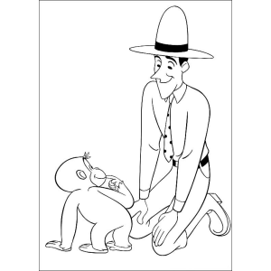Aventura de Colorir com George, o Curioso e o Homem do Chapéu Amarelo