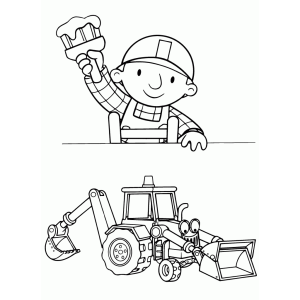 Aventura de Colorir com Bob e a Escavadeira