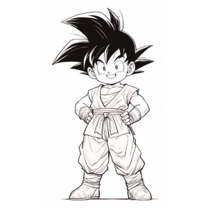 Aventura Jovem: Colorindo Goten em Dragon Ball Z