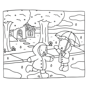 Aventura na Chuva: Ursinhos Encantadores