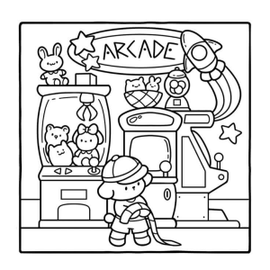 Aventura no Arcade com Personagens Adoráveis