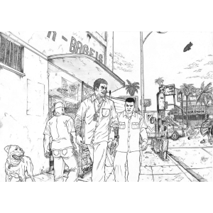 Aventura Urbana com Personagens Icônicos de GTA 5