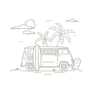 Aventura de Verão na Kombi Clássica