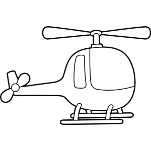 Aventura Voadora: Helicóptero Pronto para Colorir