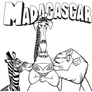 Aventuras Coloridas com Amigos de Madagascar