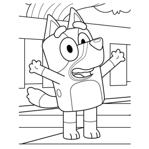 Aventuras de Bluey: Pronto para Colorir