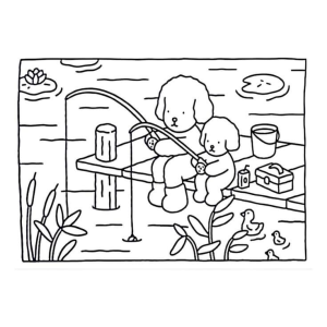 Aventuras de Pesca dos Cãezinhos Amigos