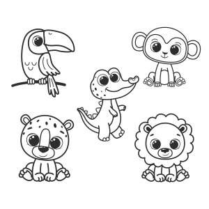 Aventuras Selvagens para Colorir