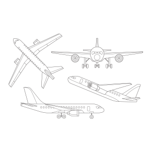 Aviões em Perspectiva: Prepare-se para Colorir!
