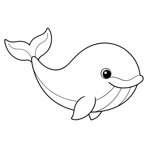 Baleia Encantadora Pronta para Colorir