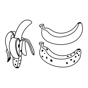 Bananas Artísticas para Colorir