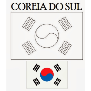 Colorindo a Bandeira da Coreia do Sul