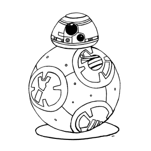 BB-8, o droide redondinho para colorir