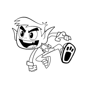 Brincando com Beast Boy dos Jovens Titãs