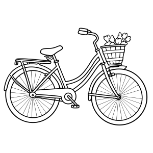 Bicicleta com Cesta de Flores