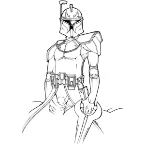Boba Fett com jetpack e armadura detalhada para colorir