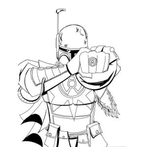 Boba Fett, o caçador de recompensas para colorir