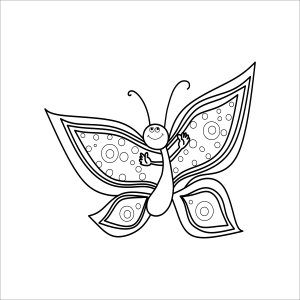 Borboleta Alegre para Colorir