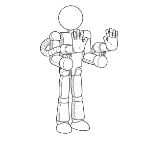Boxy Boo de braços abertos para colorir