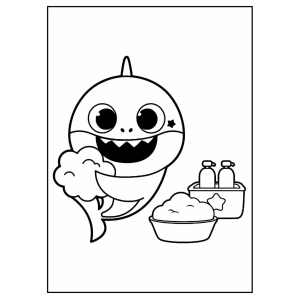 Brincando com Baby Shark na Hora do Banho