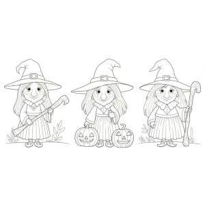 Prepare-se para Colorir as Bruxinhas de Halloween