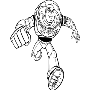 Buzz Lightyear pronto para decolar para colorir