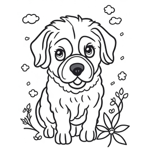 Cachorrinho Adorável para Colorir