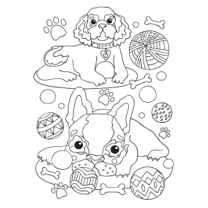 Cachorrinhos Divertidos para Colorir