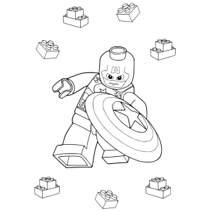 Capitão América LEGO Pronto para Ação