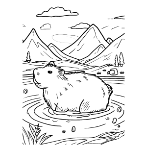 Capivara no Paraíso Natural