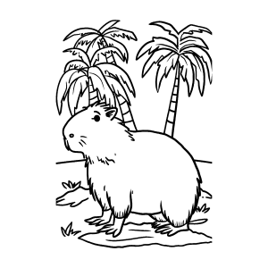 Capivara na Praia