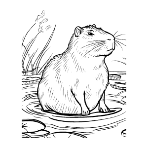 Capivara Sereno no Pantanal