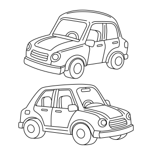 Carros Estilizados para Colorir