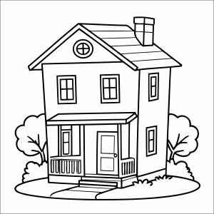 Casa Aconchegante para Colorir