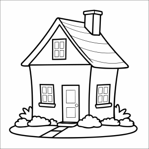 Casa de Conto de Fadas para Colorir